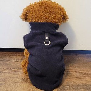 ❣️HP❣️Soft fleece navy dog pullover vest with leash attachment by Gooby sz: M